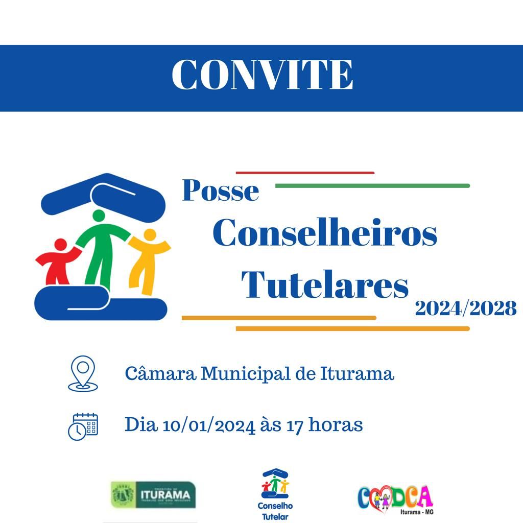 Convite Posse Conselheiros Tutelares 2024 2028